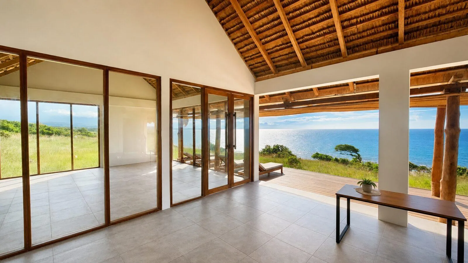 Open pavilion with a sea view at Eco Beach City
